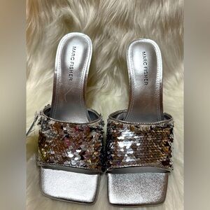 Marc Fisher Silver Sequin Women's Shoes